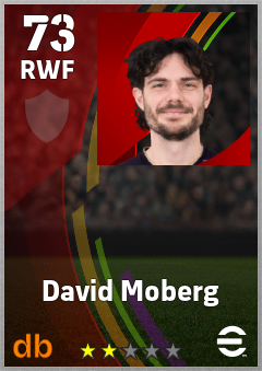 David Moberg — RWF, OVR 73, MAX 73
