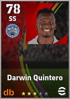 Darwin Quintero — SS, OVR 78, MAX 78