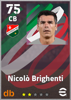 Nicolò Brighenti — CB, OVR 75, MAX 75