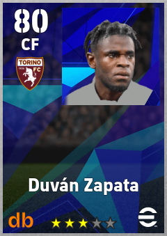 Duván Zapata — CF, OVR 80, MAX 88