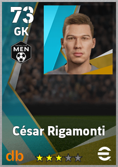 César Rigamonti — GK, OVR 73, MAX 73