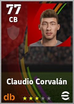 Claudio Corvalán — CB, OVR 77, MAX 77