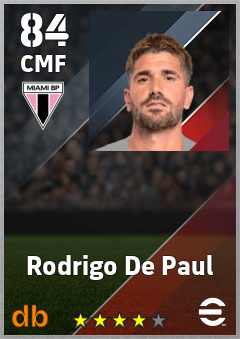 Rodrigo De Paul — CMF, OVR 84, MAX 90