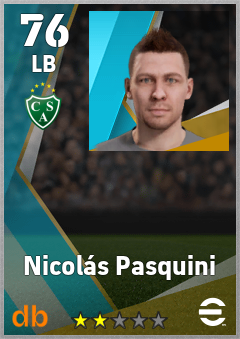 Nicolás Pasquini — LB, OVR 76, MAX 76