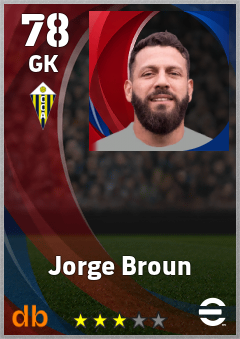 Jorge Broun — GK, OVR 78, MAX 78