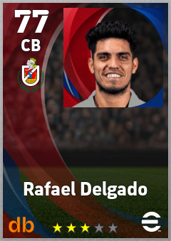 Rafael Delgado — CB, OVR 77, MAX 77