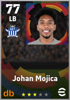 Johan Mojica — LB, OVR 77, MAX 77