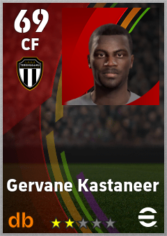 Gervane Kastaneer — CF, OVR 69, MAX 69