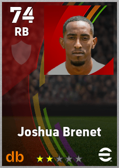 Joshua Brenet — RB, OVR 74, MAX 74