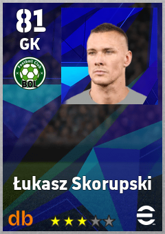 Łukasz Skorupski — GK, OVR 81, MAX 81