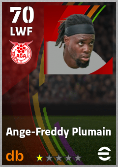 Ange-Freddy Plumain — LWF, OVR 70, MAX 70