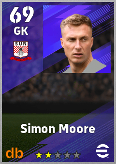 Simon Moore — GK, OVR 69, MAX 69