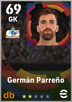Germán Parreño — GK, OVR 69, MAX 69