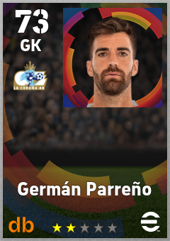 Germán Parreño — GK, OVR 73, MAX 73