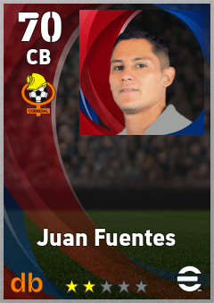 Juan Fuentes — CB, OVR 70, MAX 70