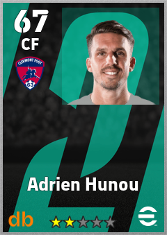Adrien Hunou — CF, OVR 67, MAX 67