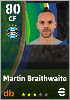 Martin Braithwaite — CF, OVR 80, MAX 80