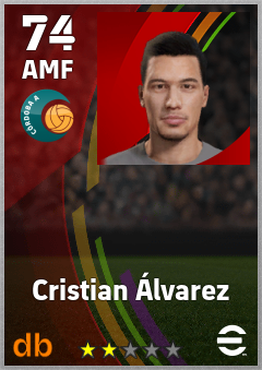 Cristian Álvarez — AMF, OVR 74, MAX 74