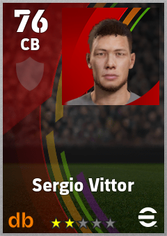Sergio Vittor — CB, OVR 76, MAX 76
