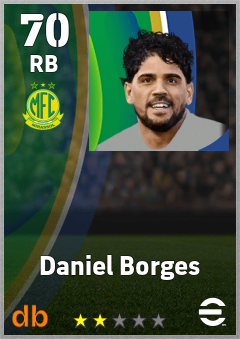 Daniel Borges — RB, OVR 70, MAX 70