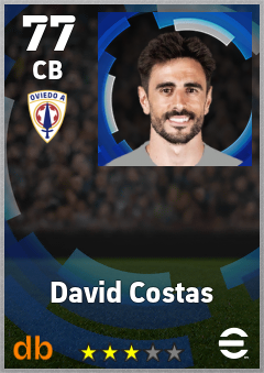 David Costas — CB, OVR 77, MAX 77