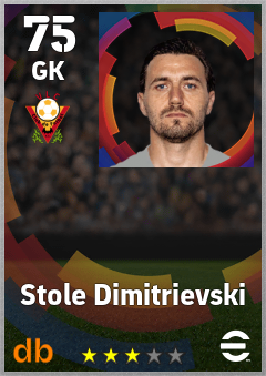Stole Dimitrievski eFootball player card
