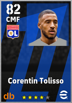 Corentin Tolisso — CMF, OVR 82, MAX 90