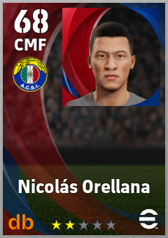Nicolás Orellana — CMF, OVR 68, MAX 68
