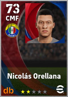 Nicolás Orellana — CMF, OVR 73, MAX 73