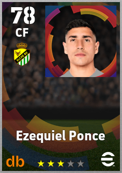 Ezequiel Ponce — CF, OVR 78, MAX 78
