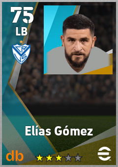 Elías Gómez — LB, OVR 75, MAX 75