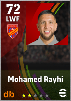 Mohamed Rayhi — LWF, OVR 72, MAX 72