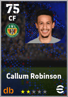 Callum Robinson — CF, OVR 75, MAX 75