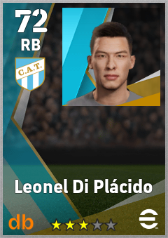 Leonel Di Plácido — RB, OVR 72, MAX 72