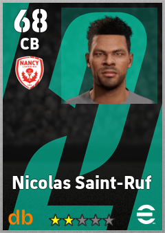 Nicolas Saint-Ruf — CB, OVR 68, MAX 68