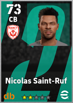 Nicolas Saint-Ruf — CB, OVR 73, MAX 73
