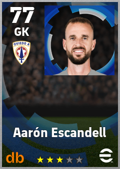 Aarón Escandell — GK, OVR 77, MAX 77