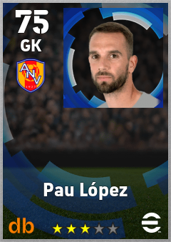 Pau López — GK, OVR 75, MAX 75