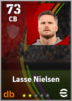 Lasse Nielsen — CB, OVR 73, MAX 73