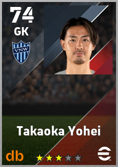 Takaoka Yohei — GK, OVR 74, MAX 74