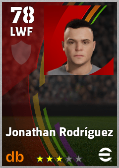Jonathan Rodríguez eFootball player card