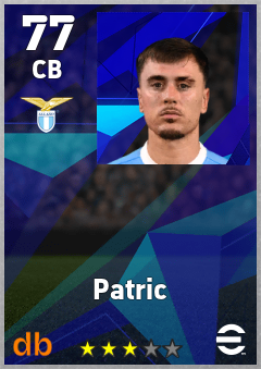 Patric — CB, OVR 77, MAX 77
