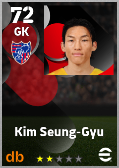 Kim Seung-Gyu — GK, OVR 72, MAX 72