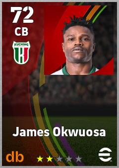James Okwuosa — CB, OVR 72, MAX 72