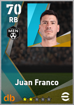 Juan Franco — RB, OVR 70, MAX 70