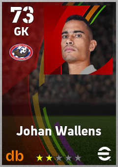 Johan Wallens — GK, OVR 73, MAX 73