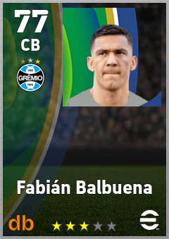 Fabián Balbuena — CB, OVR 77, MAX 77