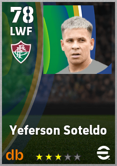 Yeferson Soteldo — LWF, OVR 78, MAX 78