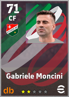 Gabriele Moncini — CF, OVR 71, MAX 71