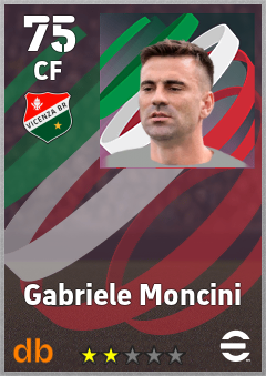 Gabriele Moncini — CF, OVR 75, MAX 75